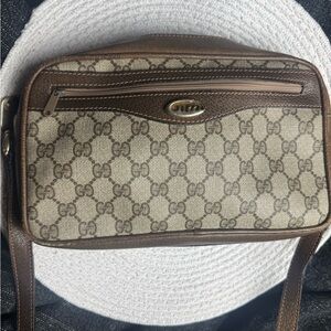 Gucci Beige and Brown Crossbody Bag(see pictures for wear)